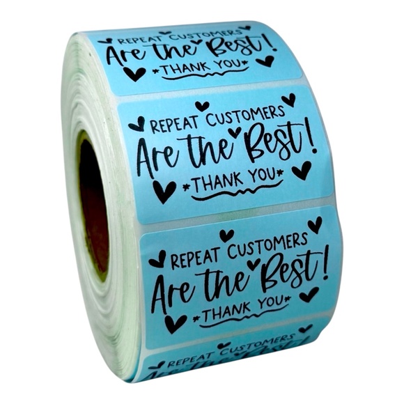 Repeat Customers are The Best Stickers,Thank You Sticker 8 COLORS TO CHOOSE FROM - Picture 8 of 9
